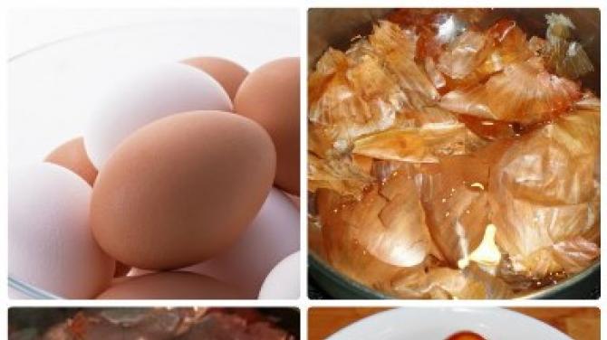 Как покрасить яйца: варианты узоров с луковой шелухой